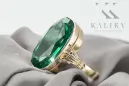 14K Yellow gold Emerald Ring Vintage style vrc113y